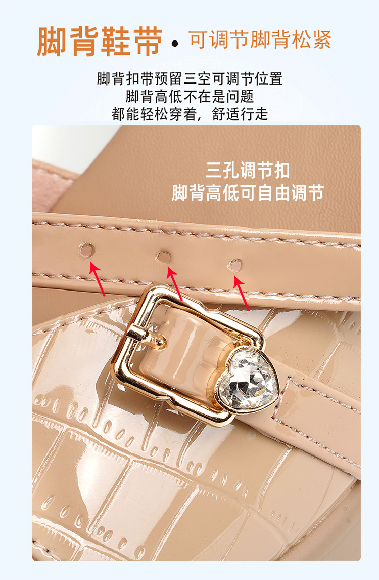 Sandal nữ da thật gót vuông 6 cm đế chống thấm, form thoải mái size lớn — Mơ (gót vừa 6.0CM) chi tiết 41