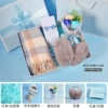 Scarf+earmuffs+bouquet+blue box