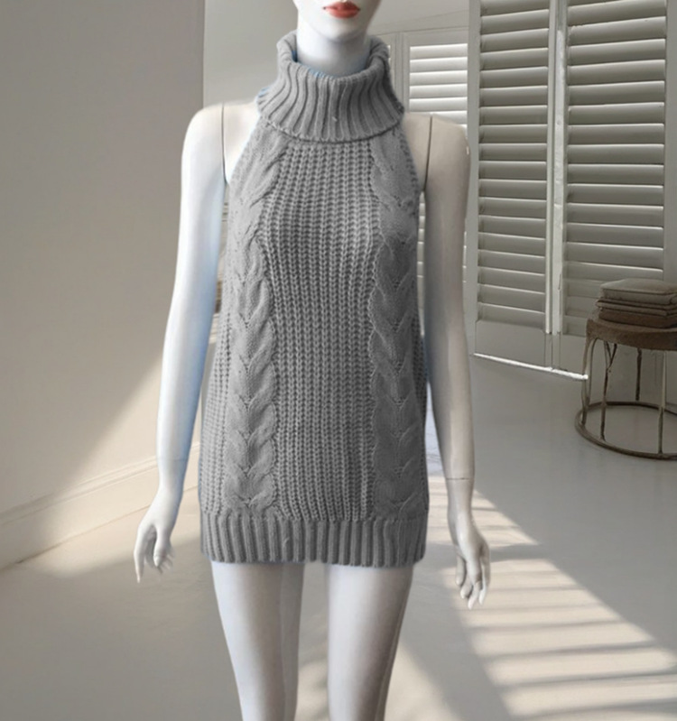 Lencería sexy europea y americana nuevo uniforme seductora Linda nueva chica backless trabajo boca sexy suéter comercio exterior