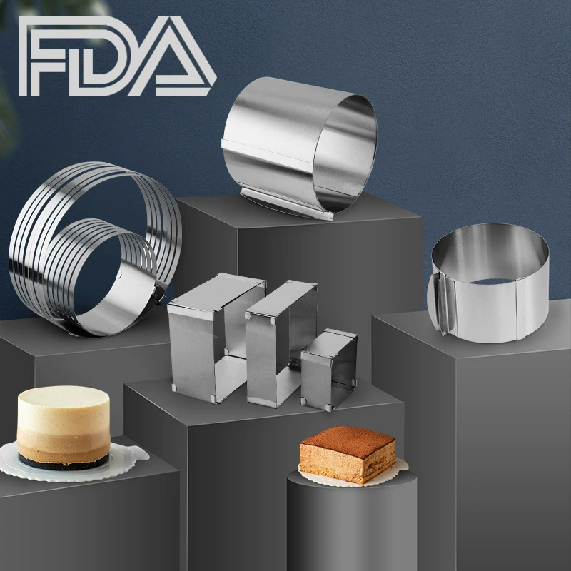 Нержавеющая сталь 6-12 дюймов Телескопический мусс круг Форма для торта яичный пирог форма DIY ручные инструменты для выпечки