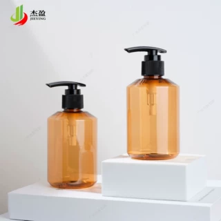定制250ml透色磨砂乳液瓶子斜肩圆柱形按压瓶身体乳发膜瓶