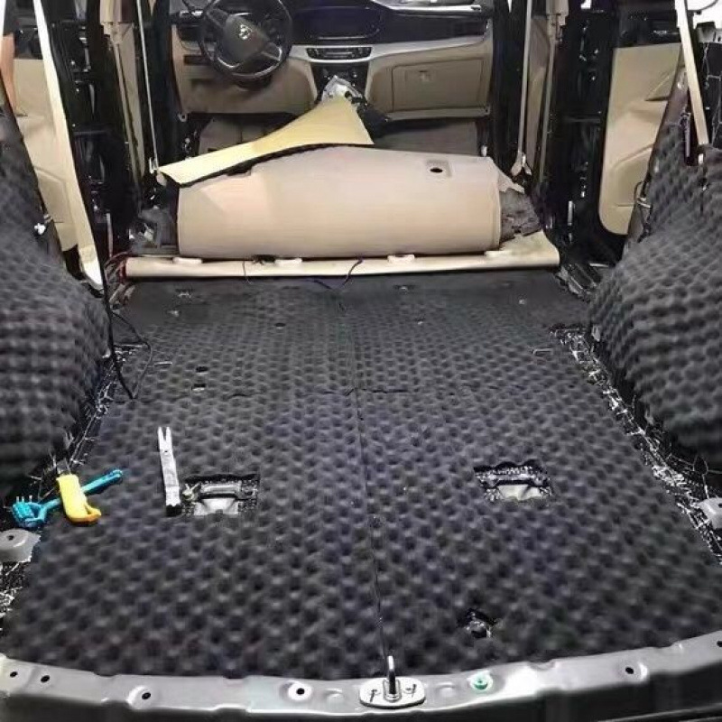 汽车自粘隔音棉吸音波浪棉 全车地板内衬叶子板车门材料降噪通用