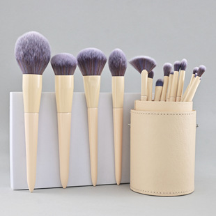 Professional 15 beige makeup brush full set of eye shadow blush high gloss soft hair blush concealer brush foundation brush synthetic hair