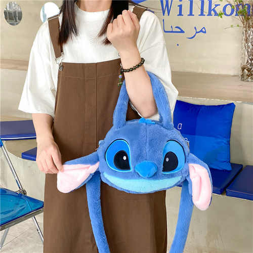 Cartoon Cute Stitch Plush Doll Bag Toy Doll Bag Soft Girl Bag Handbag Shoulder Crossbody Bag