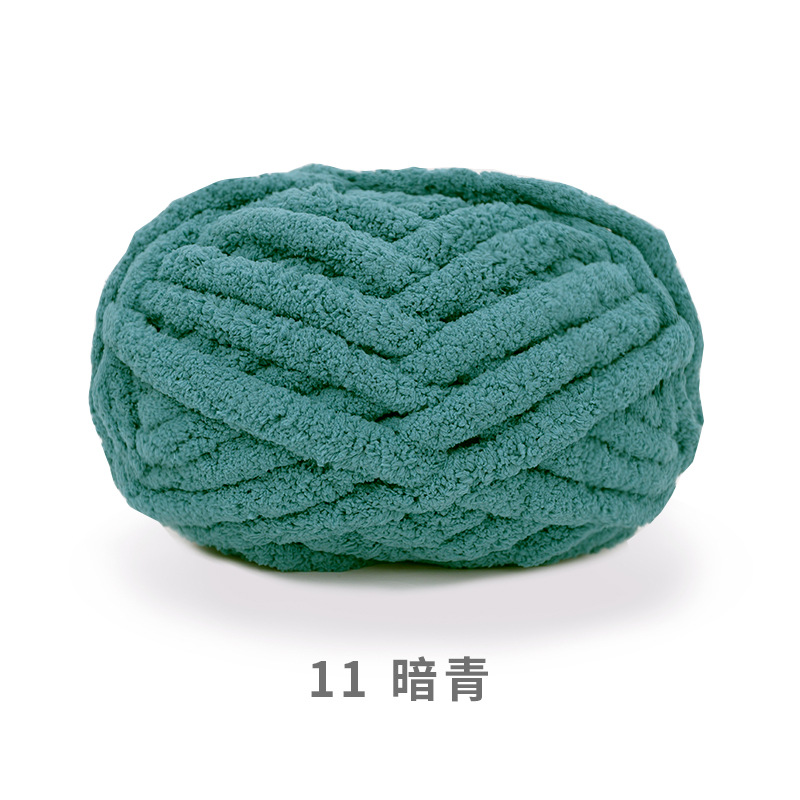 Bola de nieve gato cola 2cm grueso dedo bufanda lana DIY hecho a mano Super gruesa tira de hielo hilo tejido manta nido mascota