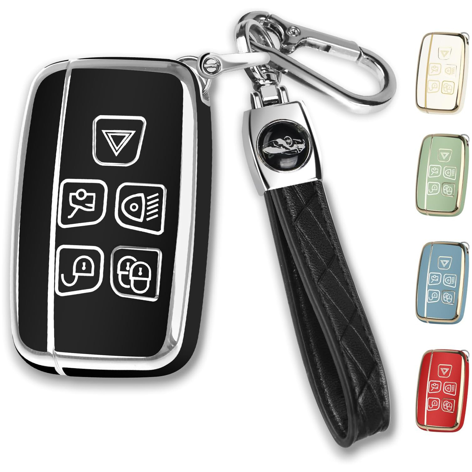 랜드 로버 실버 가장자리 블랙