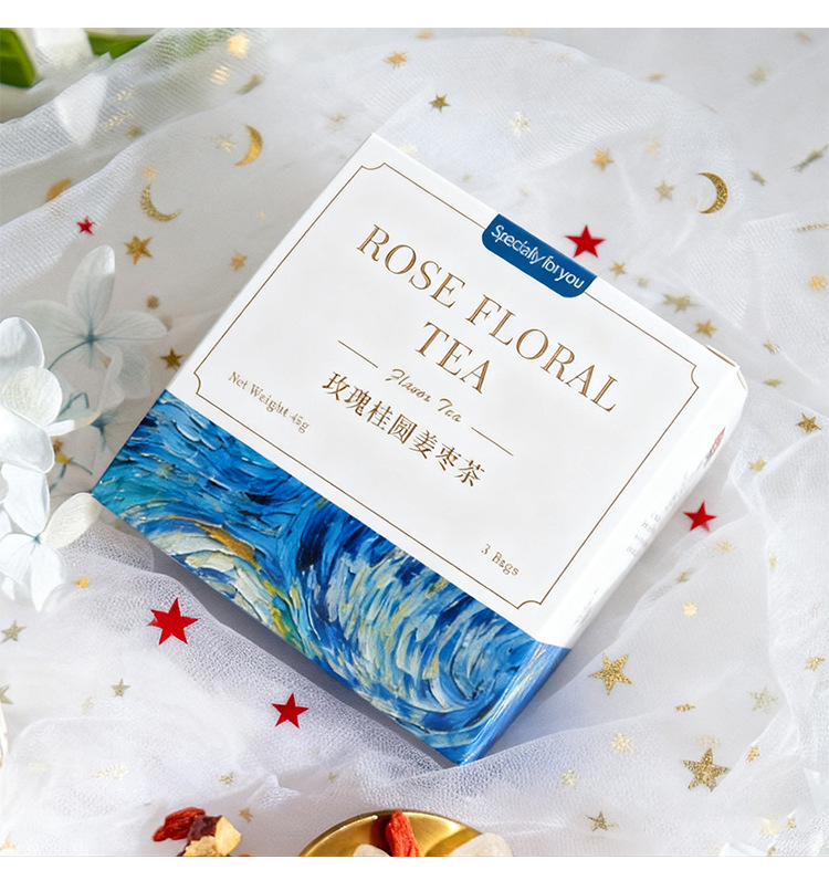 Rose Longan Ginger Jujube Tea Gift Box Gui Yuan Jiang Zao Cha Wedding Favor Herbal Tea specifications