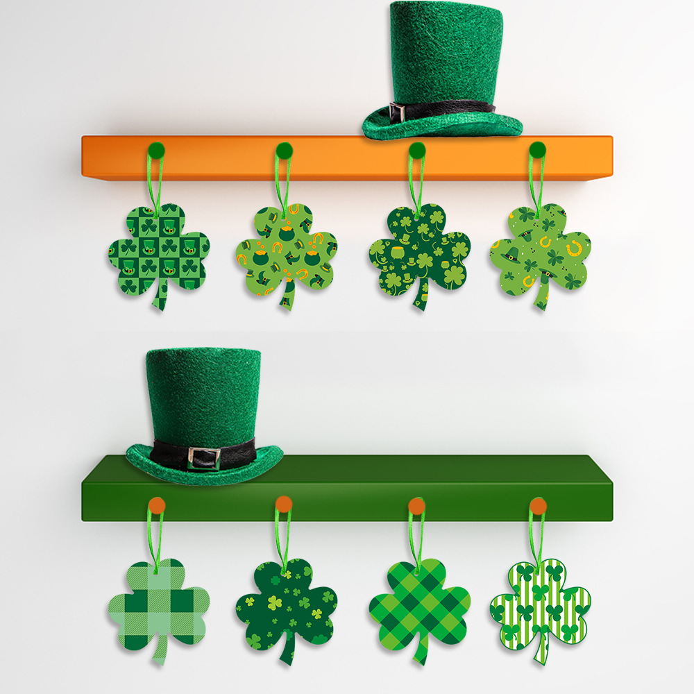 Transfronterizo nuevo Día de San Patricio colgante día irlandés decoración del partido decoración trébol adornos de decoración