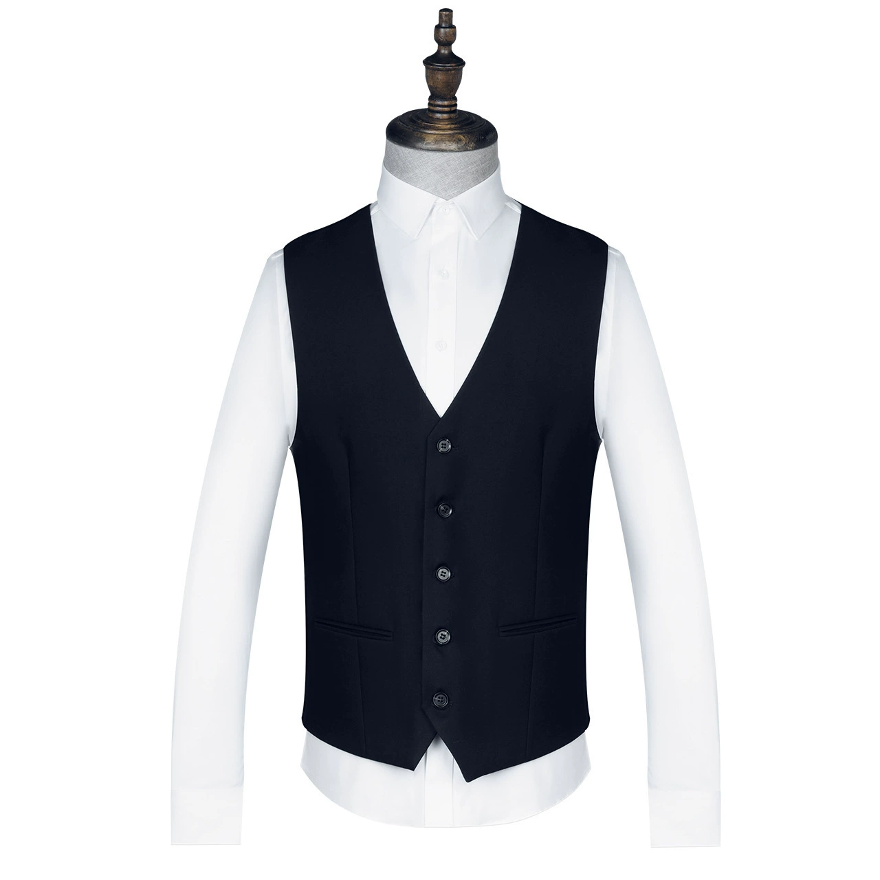 Костюм, жилет для работы, slim fit, корейский стиль