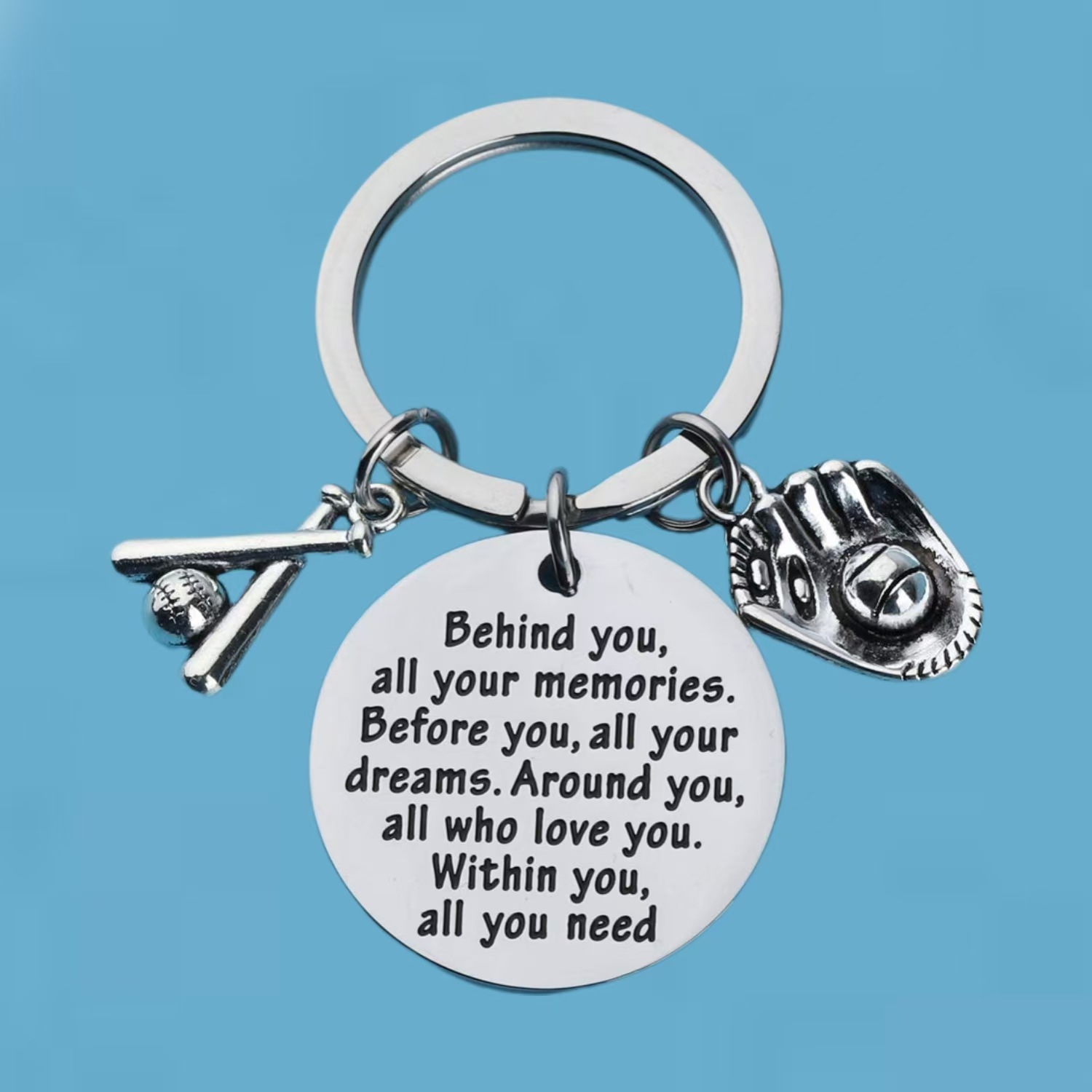 Modern Style Style Modern Style Letter Baseball 201 Stainless Steel Unisex Unisex Keychain
