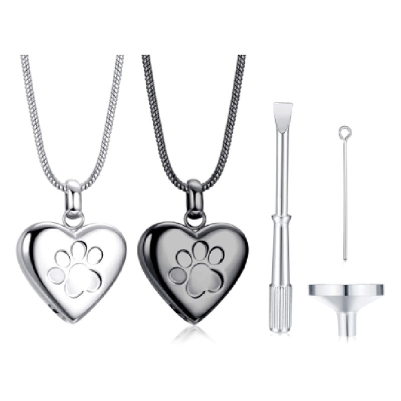 Amazon nuevo perfume botella collar de cenizas en forma de corazón Cruz animal mascota urna Memorial colgante