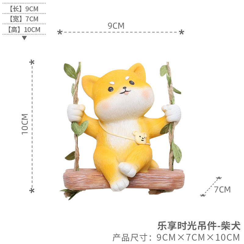 Percha de tiempo feliz-Shiba Inu