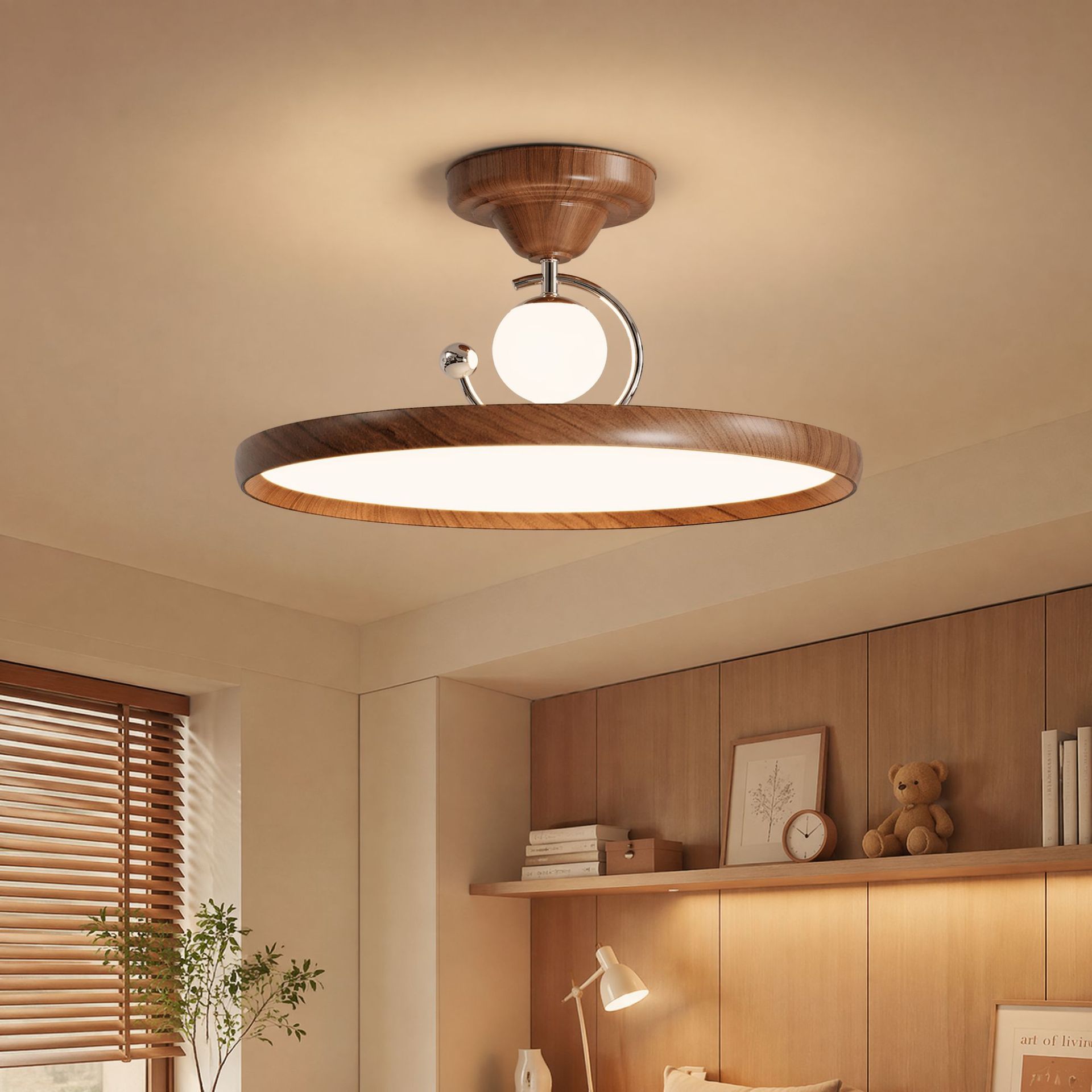 2026 nuevo Bauhaus simple creativo platillo volador ultra delgado lámpara de techo del dormitorio 293L