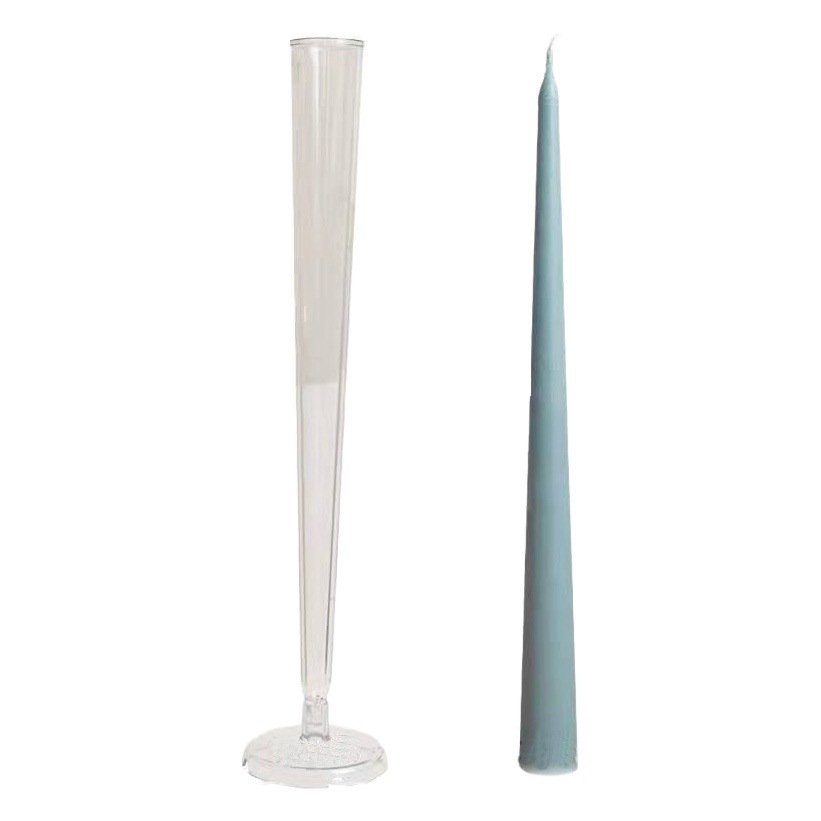 Xiongwei DIY hecho a mano cilíndrico en punta superior aromaterapia Varilla vela cena ligera vela molde de plástico de la cera molde de la vela