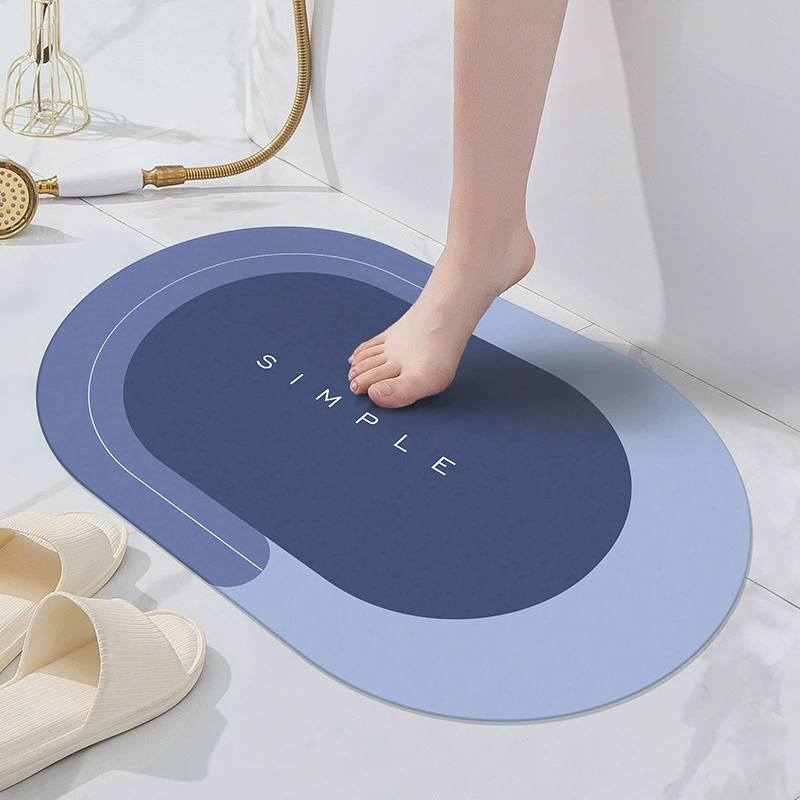 Диатомовая грязевая Bath коврик, впитывающий быструю сушку, противоскользящая резиновая подложка, 40×60–60×90 см
