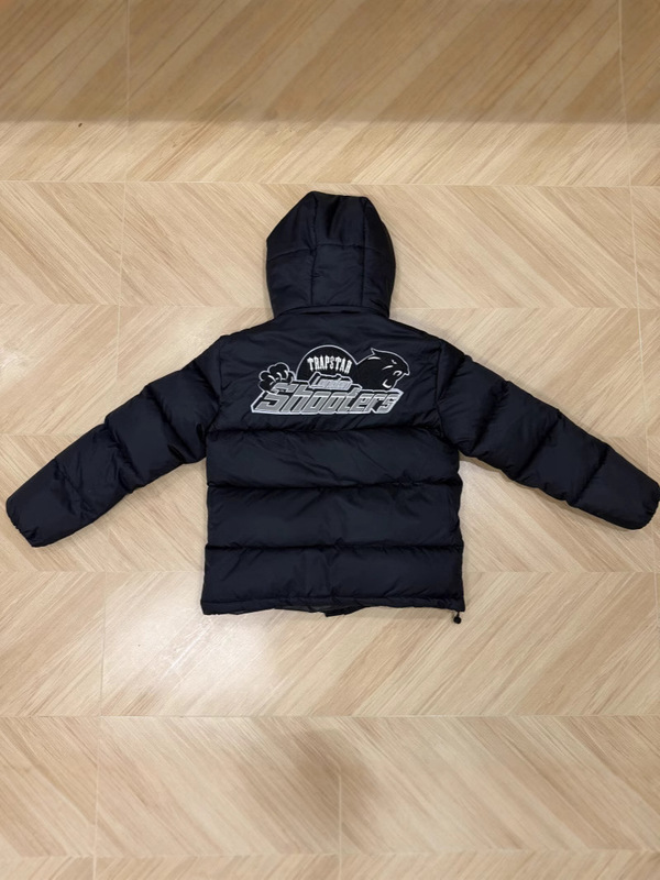 Cross-Border Export Trapstar Winter Hooded Men's and Women's Tiger Head Label Cotton Jacket Street Hip-Hop Fashion Jacket Cotton Jacket