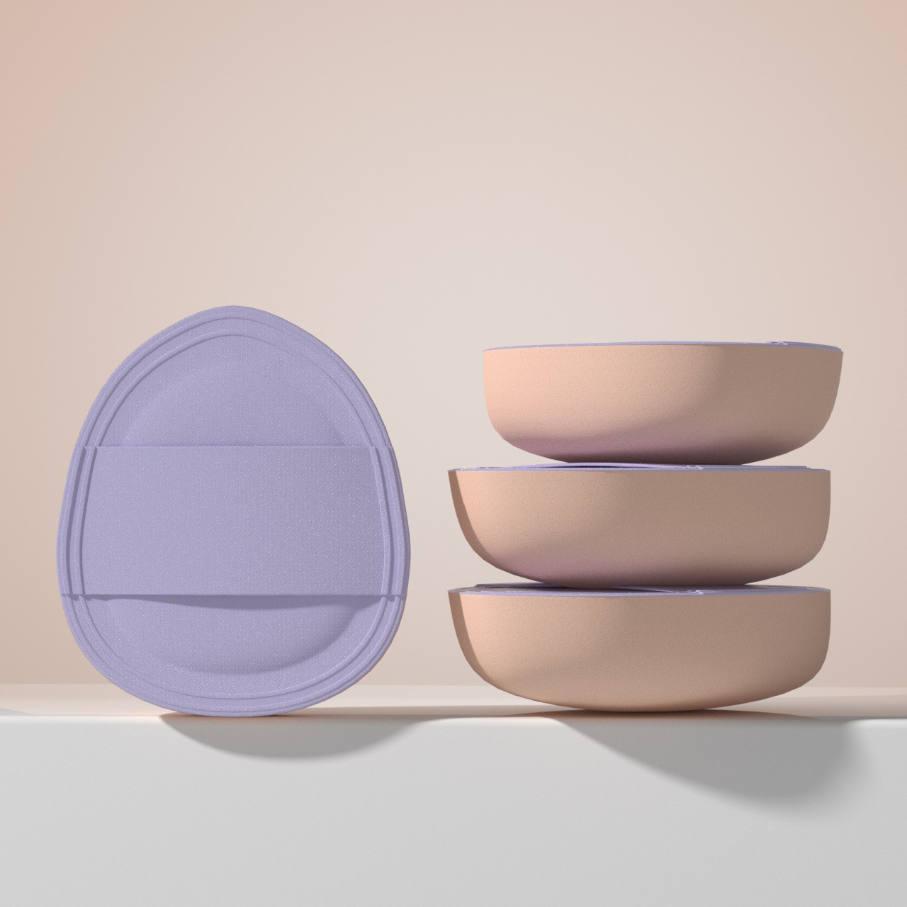 Dedo marshmallow pulgar polvo mini almohadilla de aire polvo de base líquido especial almohadilla de aire esponja seca y húmeda almohadilla de aire de doble uso