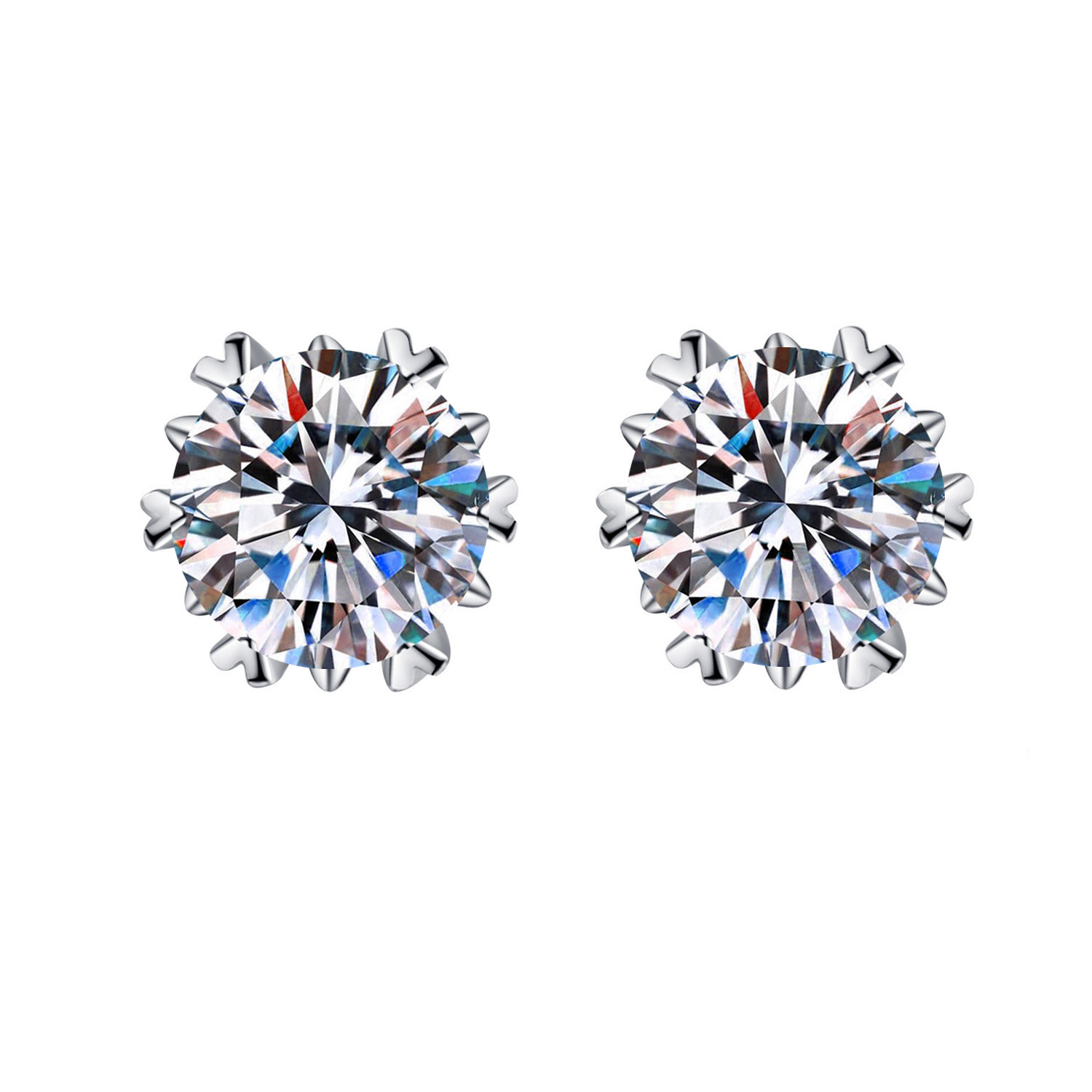E35 snowflake stud earrings [1 carat]