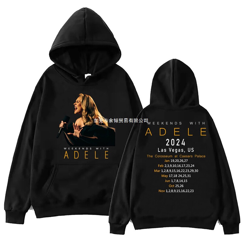 Adele Tour 2024 Weekend with Adele Hoodie Harajuku Popular Pullover Hoodie Sweatshirts Pink