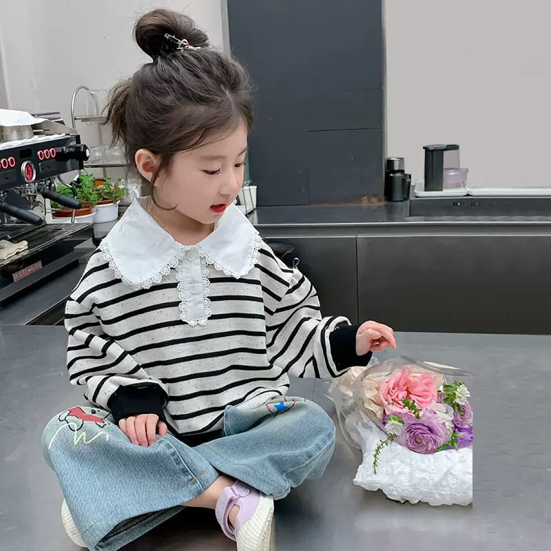 女童卫衣2025新款小女孩衣服洋气韩范春装网红炸街儿童上衣春秋款