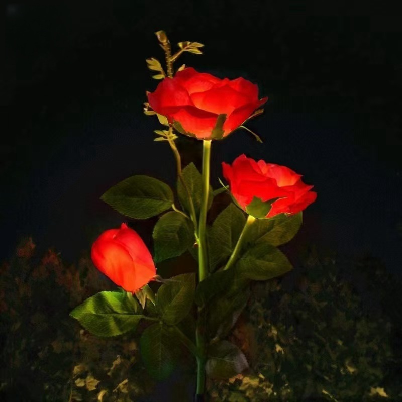 Decoración de la atmósfera de vacaciones girasoles, césped al aire libre, césped de trigo, jardín, lámpara de flores, estilo de enchufe