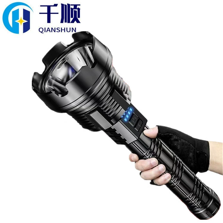 Трансграничный светодиодный фонарик, супер яркий USB-перезаряжаемый Многофункциональный Электрический дисплей дальнего действия, домашнее портативное поколение на открытом воздухе