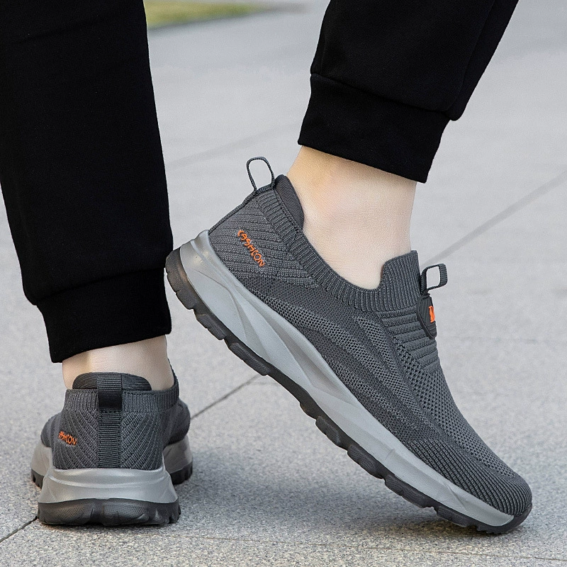 2025 весенние новые старые пекинские тканевые туфли с круглым носком, сетчатая повседневная обувь, дышащая прогулочная обувь, обувь без шнуровки для папы