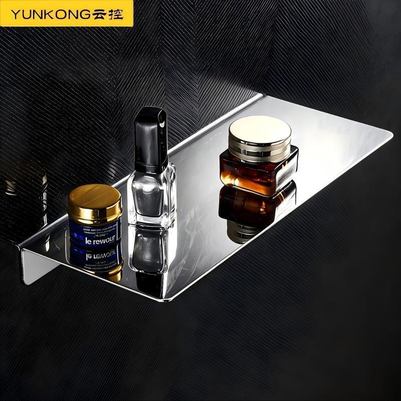 Bathroom shower room wall-mounted storage rack 304 stainless steel bathroom organizer shelf tray in front of the mirror