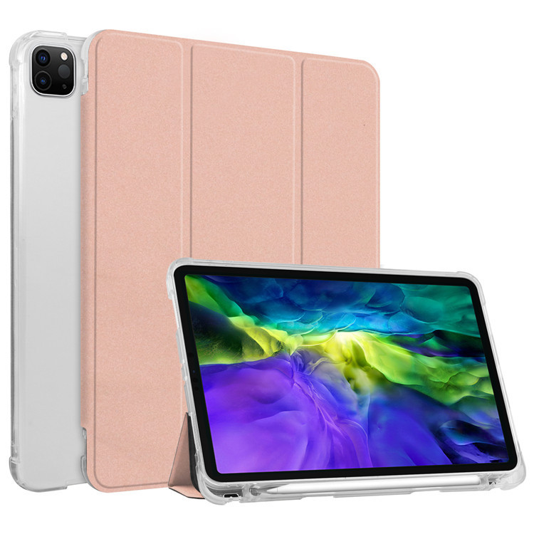 Suitable for Ipad10.2 Protective Case Pro10.5 with Pen Slot 10.9 Sleep Air4 Leather Case Minitpu Soft Shell