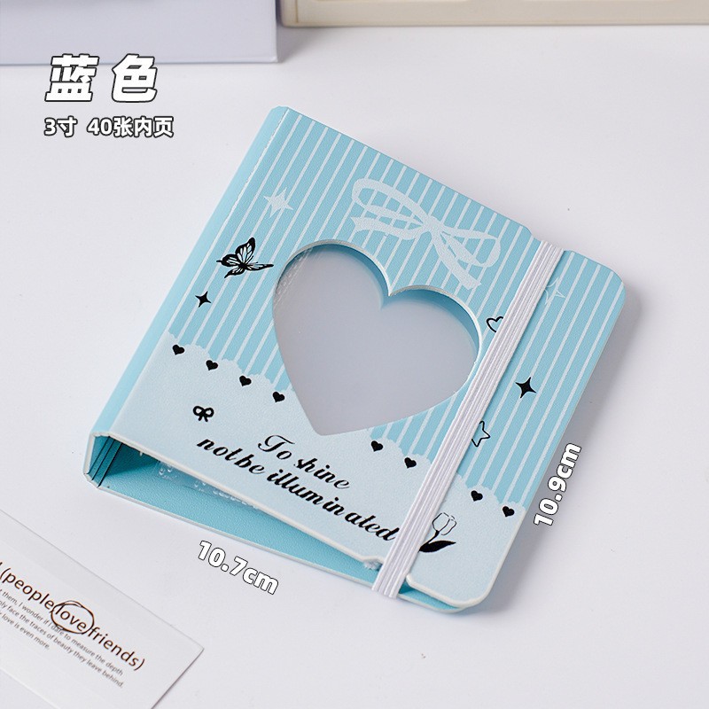 Libro de tarjetas con lazo hueco azul