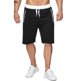 Cross-Border Foreign Trade 2025 Men's Summer Sports Fitness Casual Shorts Running Training White Waist Five-Point Pants