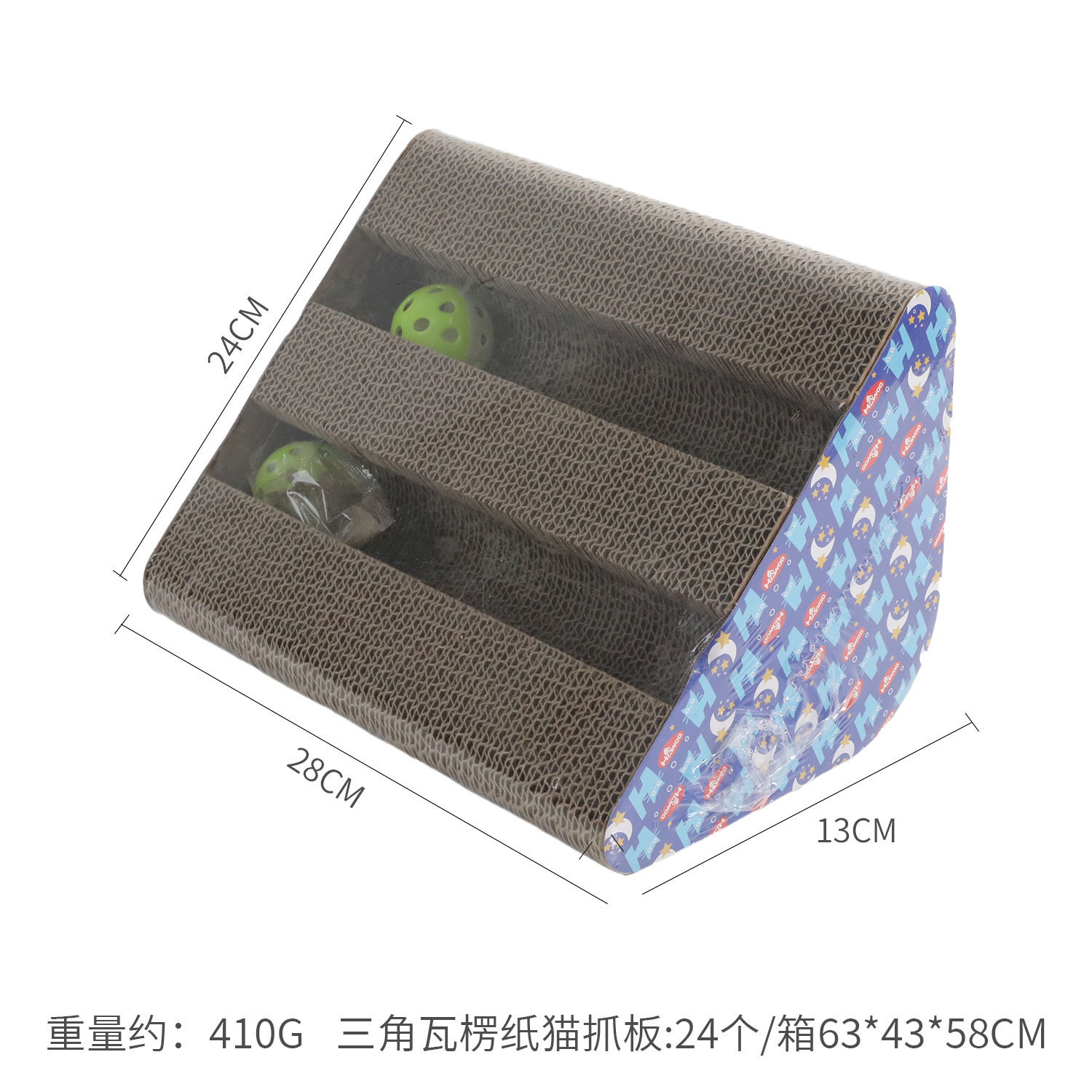 Tablero de agarre para gatos cuidadosamente seleccionado Hawo Pipitao spot al por mayor Plato de garra de pulido de gato de papel corrugado simple tipo M Plato de agarre para gatos resistente al desgaste