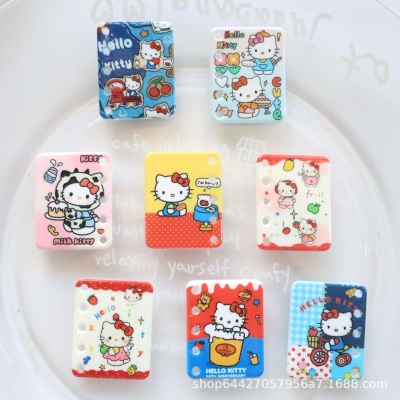 亚克力创意kitty猫书本散珠diy手机链手链链条挂坠材料饰品配件|undefined