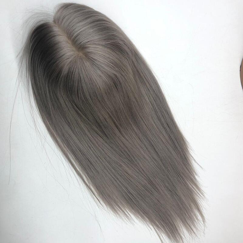 Qingdao Factory Full Real Hair Hand-Woven Hairpiece with Needle Weaving, European and American Jewish Wig Hairpiece, Ruili Style