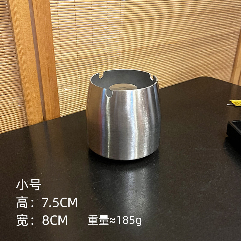 灰皿卸売りステンレス防風帯蓋付き転倒防止商用ロゴ灰皿大ins置物灰皿|undefined