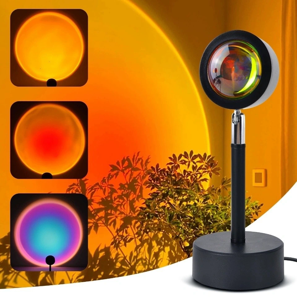 APP лампа закат, проекция закатного света, пульт ДУ RGB лампа-закат, напольная лампа, утренний свет, атмосфера многосценарной композиции