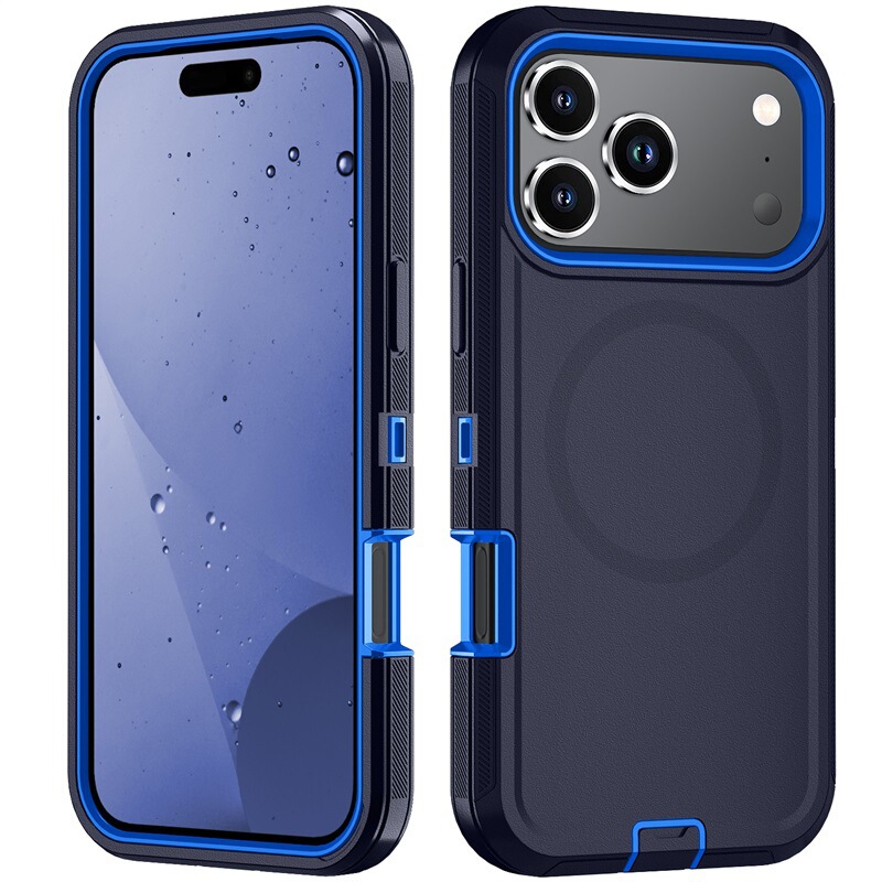Apple 携帯電話ケース iphone17 Pro スリーインワン磁気携帯電話ケース、バッククリップホルダー付き、クロスボーダーモデルに適しています。|undefined