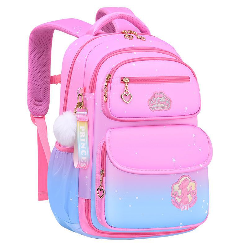 Nuevo estudiante de la escuela primaria schoolbag chica grado 1-3-6 5 niños de la princesa puerta del refrigerador mochila ligera reducción de carga al por mayor