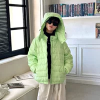 Новый детский пуховик, зимний классический легкий пуховик для мальчиков и девочек, теплая и морозостойкая детская куртка среднего и большого размера с капюшоном