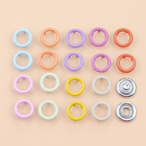 Factory color hollow five-prong buckle set baby clothing snap button push button mother button hidden buckle installation tool