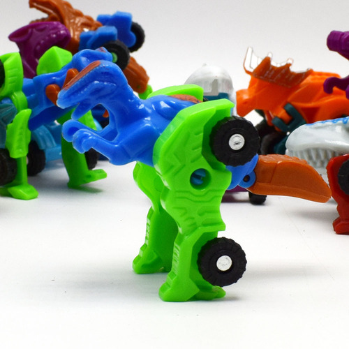 Novel 12 dinosaur deformation cars, mini deformation sports cars, various car robots, gashapon toys batch