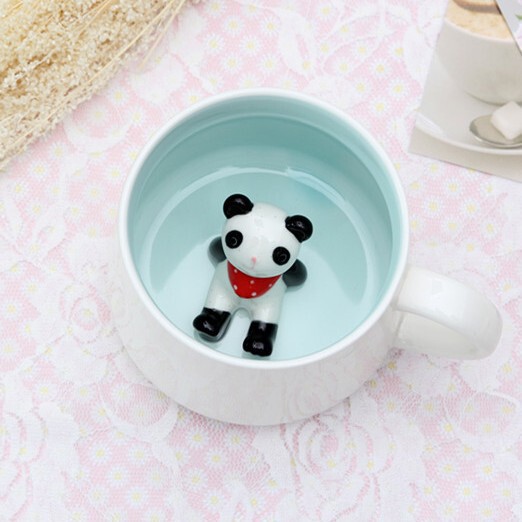 クリエイティブセラミックマグカップかわいいアニメ立体萌え動物牛乳コーヒーカップカップカップカップカップ|undefined