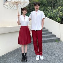 五四青年风诗歌朗诵舞台服装初中生班服红歌大合唱演出服套装