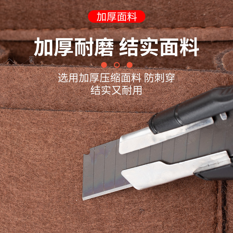 Manufacturer's special tool bag for carpentry, thickened belt-type nail bag, wear-resistant construction site carpenter's nail bag