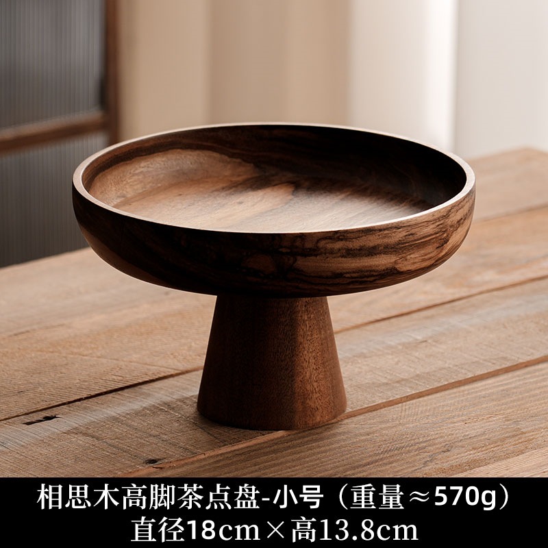 Wu Binli plato de frutas de madera de patas altas, tazón de ensalada, tazón de frutas, estante de exhibición de postres, plato de pan, tazón de madera, venta al por mayor transfronteriza