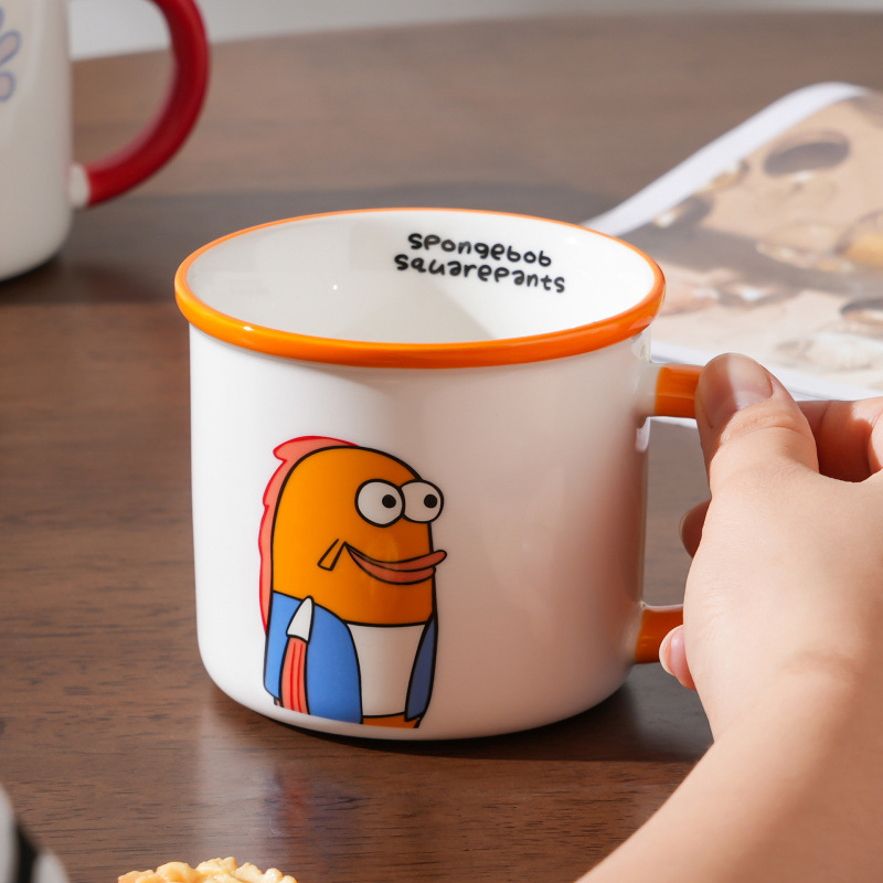 Hermosas tazas de cerámica de alto valor facial tazas de leche para niños tazas de oficina de café tazas de agua para bebés pequeños tazas domésticas