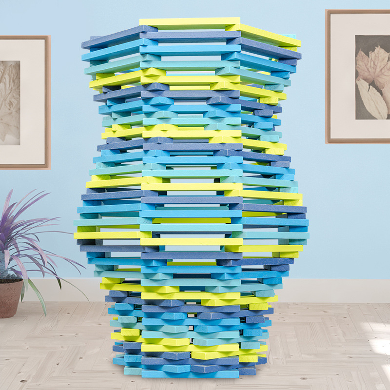 Capole variedad infantil montaje de juguetes educativos 3-6 años Arquímedes bloques de construcción de troncos de construcción palos de pino