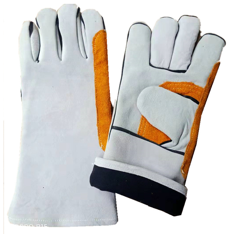 厂家批发长电焊手套焊接皮加托皮劳保防高温阻燃耐磨焊工电焊专用