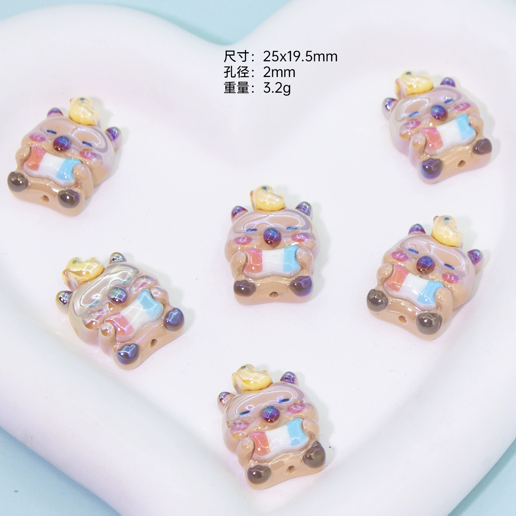 Food play with accessories, cream phone case, hair accessory, with little bears, DIY