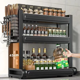 厨房置物架;沥水碗架;微波炉层架